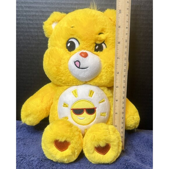 Care Bears Funshine Bear Plush Toy 13" Classic Edition Stuffed Animal - Picture 2 of 4
